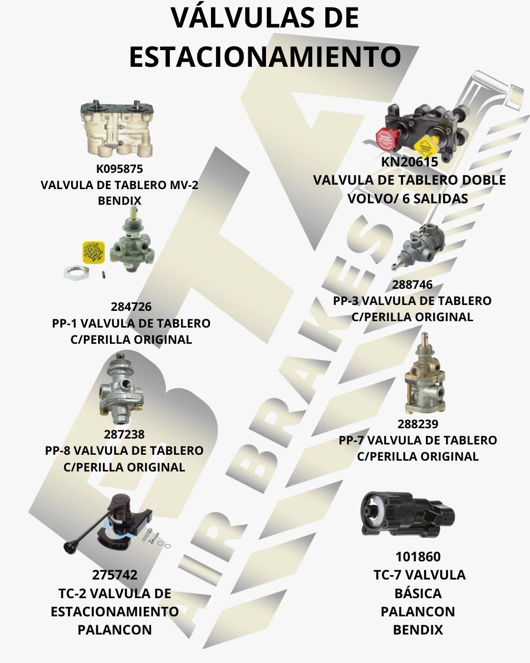 Válvulas de Estacionamiento